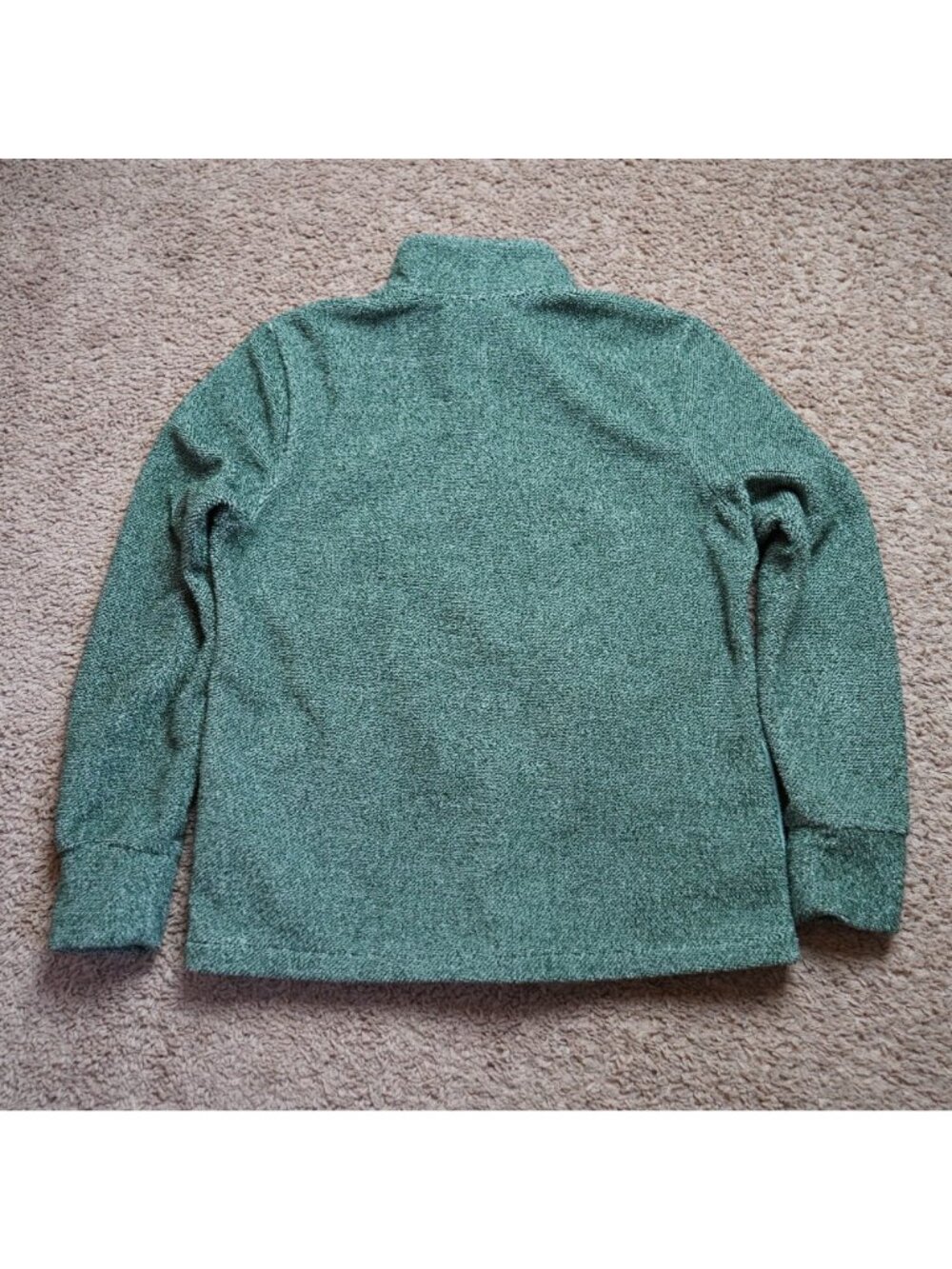 Eddie Bauer Fleece Sweatshirt Womens S Green Long Sleeve 1/4 Button Pullover Coz - Picture 2 of 9
